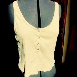 yellow cropped tank top